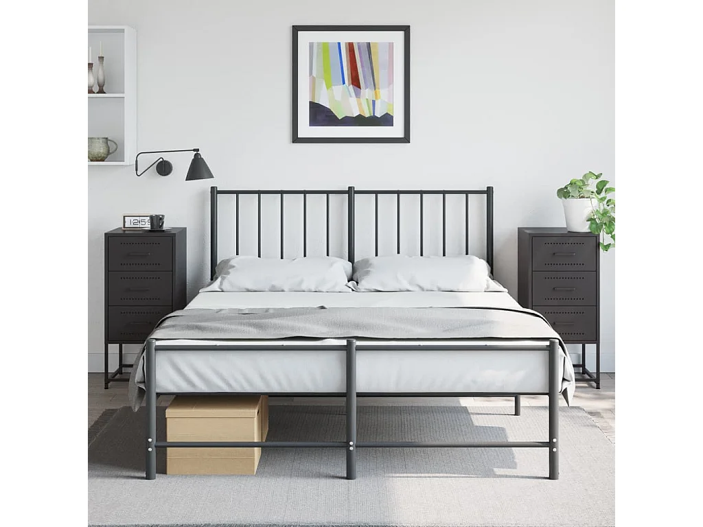 Isle of Hope  Nachtkastjes 2 st 36x39x78 cm staal zwart