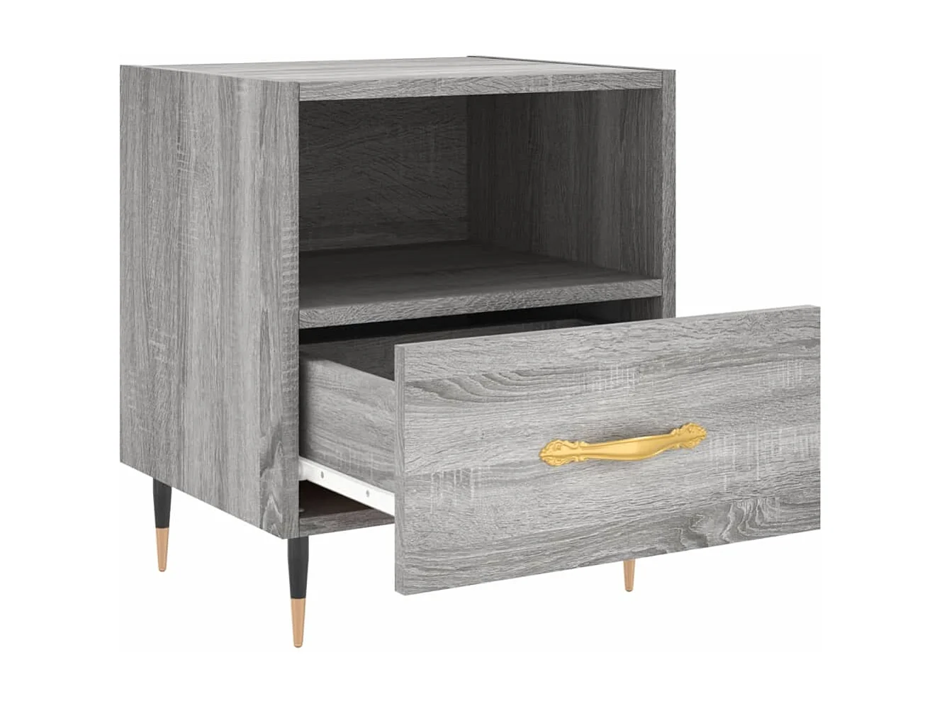 Porsgrunn  Nachttische 2 Stk. Grau Sonoma 40x35x47,5 cm Holzwerkstoff