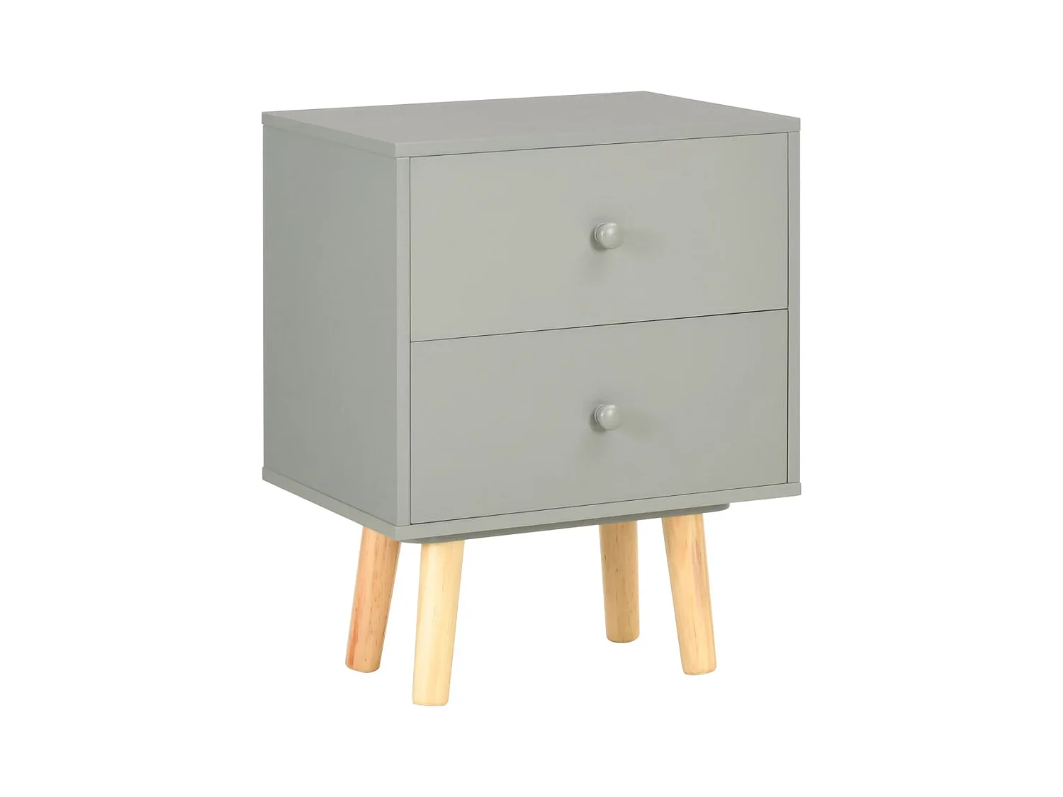 Martha  Tables de chevet 2 pcs Gris 40 x 30 x 50 cm Pin massif