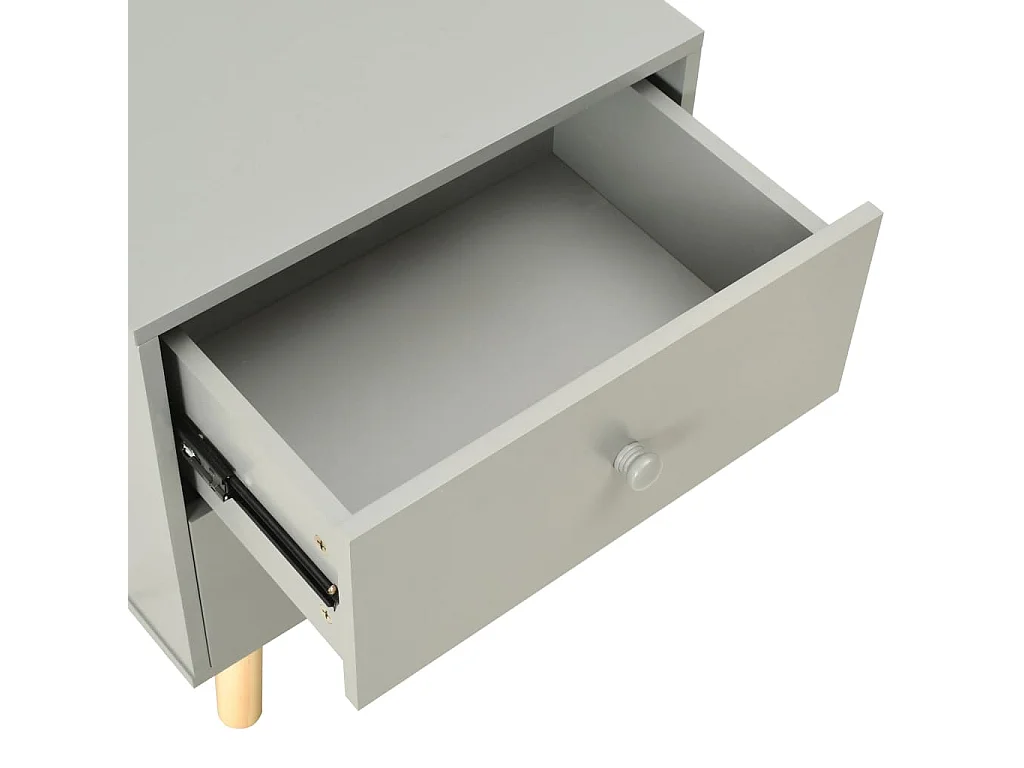 Martha  Tables de chevet 2 pcs Gris 40 x 30 x 50 cm Pin massif