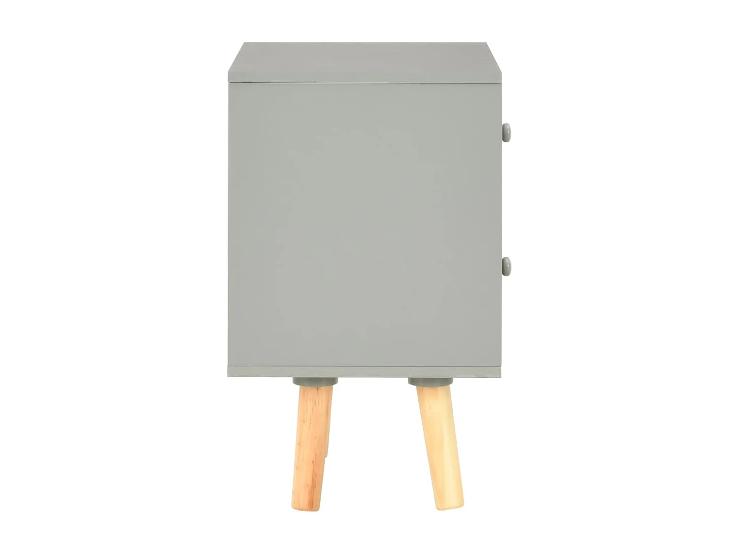 Martha  Nachttische 2 Stk. Grau 40 x 30 x 50 cm Kiefer Massivholz