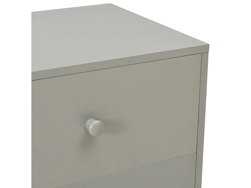 Martha  Nachttische 2 Stk. Grau 40 x 30 x 50 cm Kiefer Massivholz