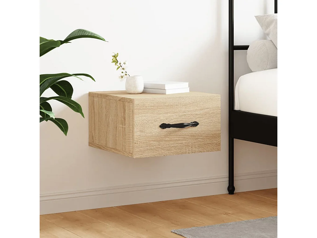 Carbon Hill  Table de chevet murale chêne sonoma 35x35x20 cm