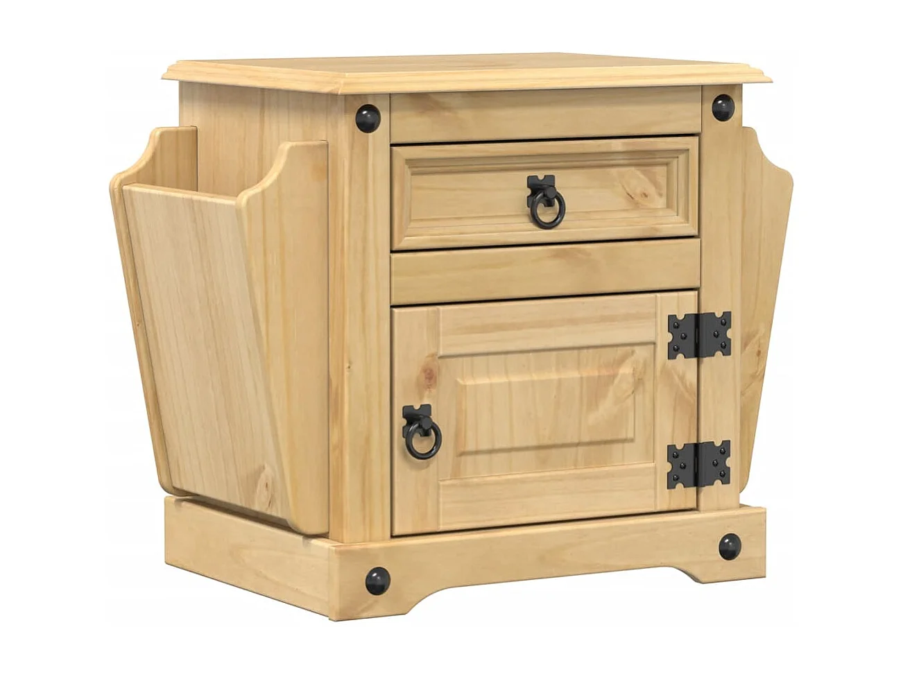 Garden Furniture -  Mesita de noche Corona madera maciza de pino 45x35x47,5 cm