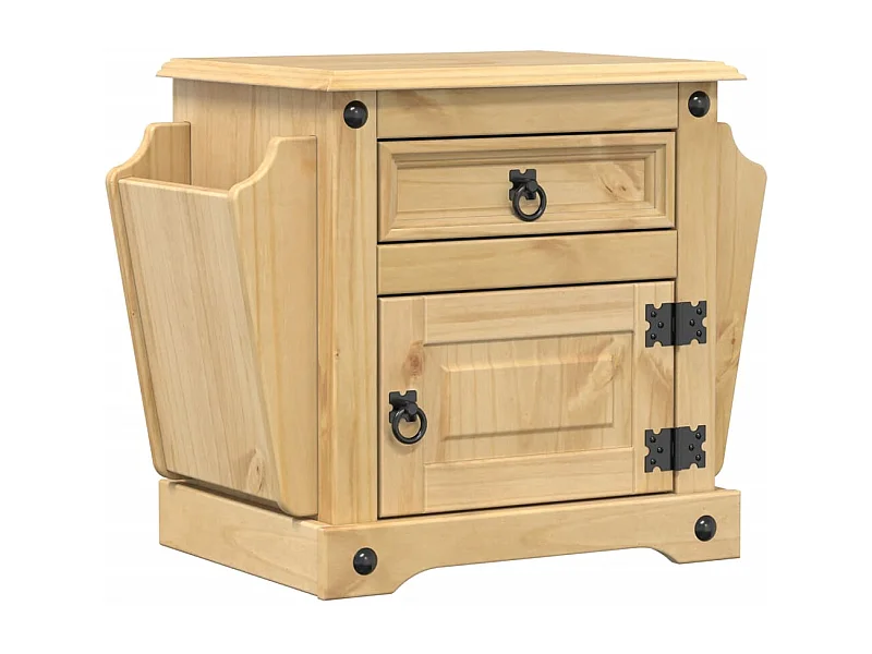 Garden Furniture -  Mesita de noche Corona madera maciza de pino 45x35x47,5 cm