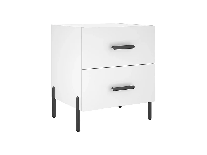 Mikael  Table de chevet blanc 40x35x47,5 cm bois d’ingénierie