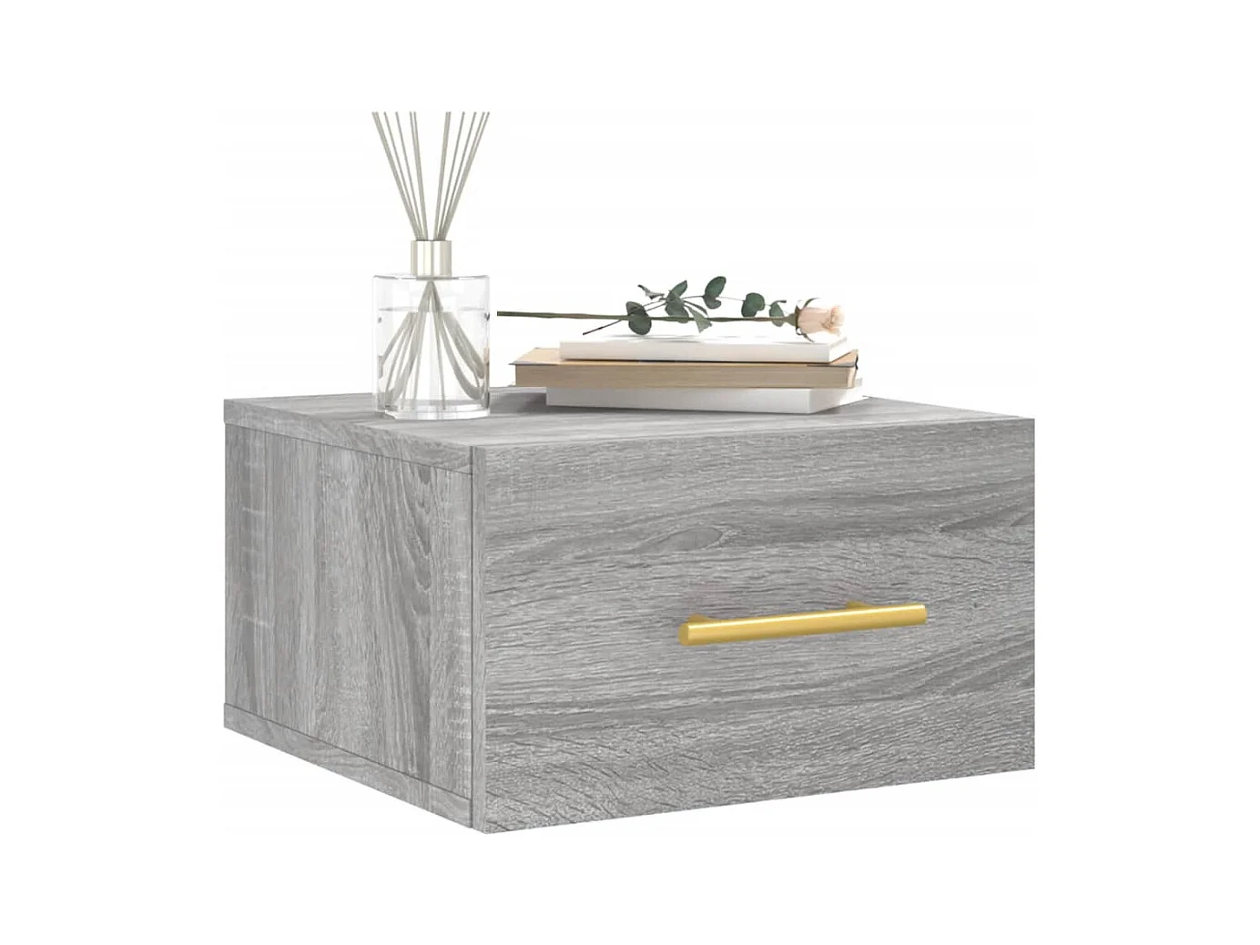Nylo  Tables de chevet murales 2 pcs sonoma gris 35x35x20 cm