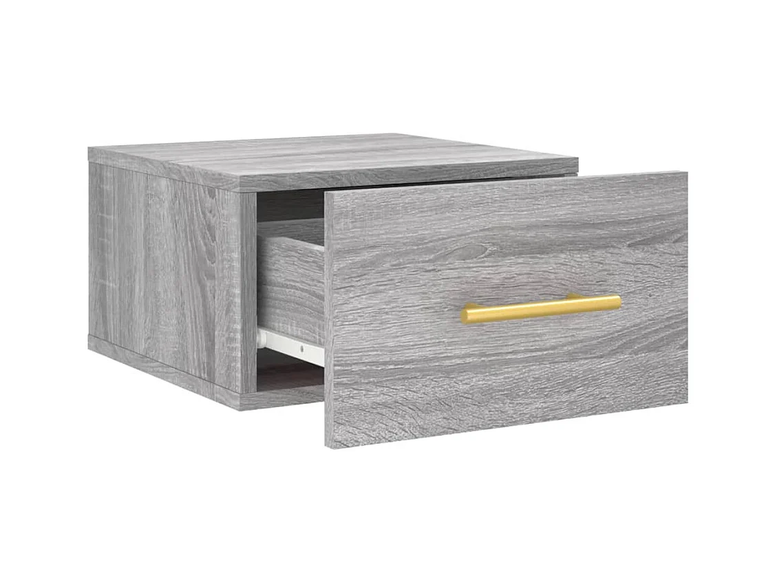 Nylo  Tables de chevet murales 2 pcs sonoma gris 35x35x20 cm