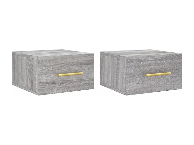 Nylo  Tables de chevet murales 2 pcs sonoma gris 35x35x20 cm