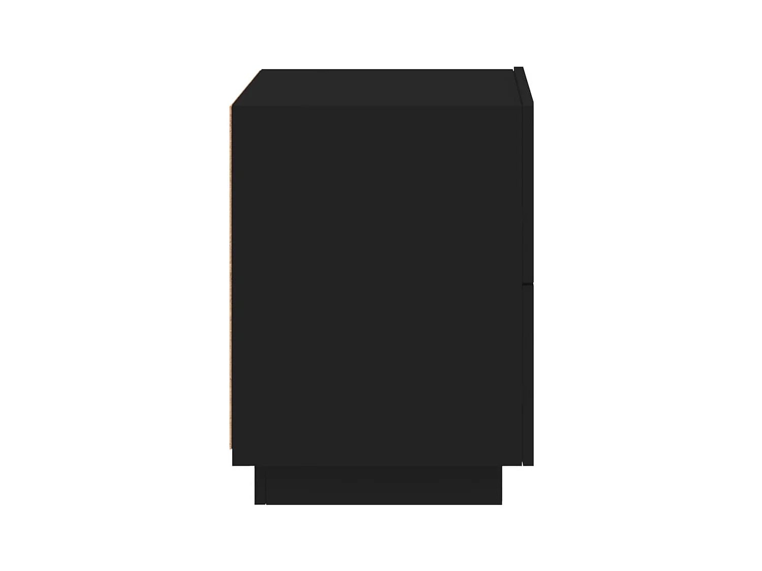 Marit Elise  Armoires de chevet et lumières LED 2 pcs noir bois d'ingénierie