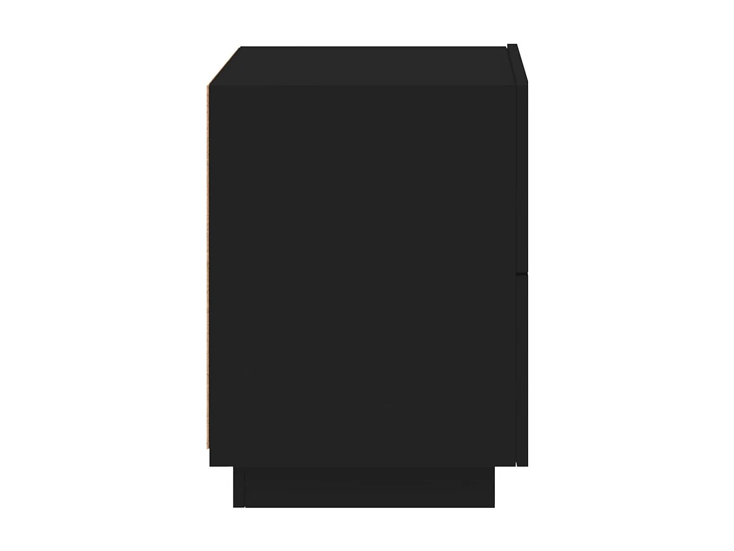 Marit Elise  Armoires de chevet et lumières LED 2 pcs noir bois d'ingénierie