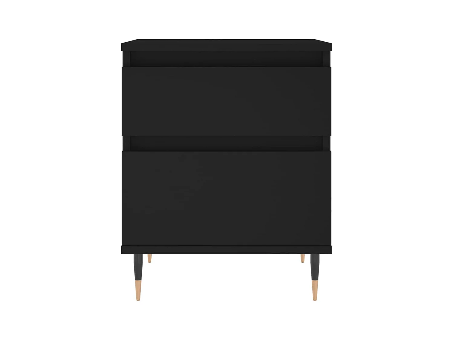 Bastiaan  Tables de chevet 2 pcs noir 40x35x50 cm bois d’ingénierie