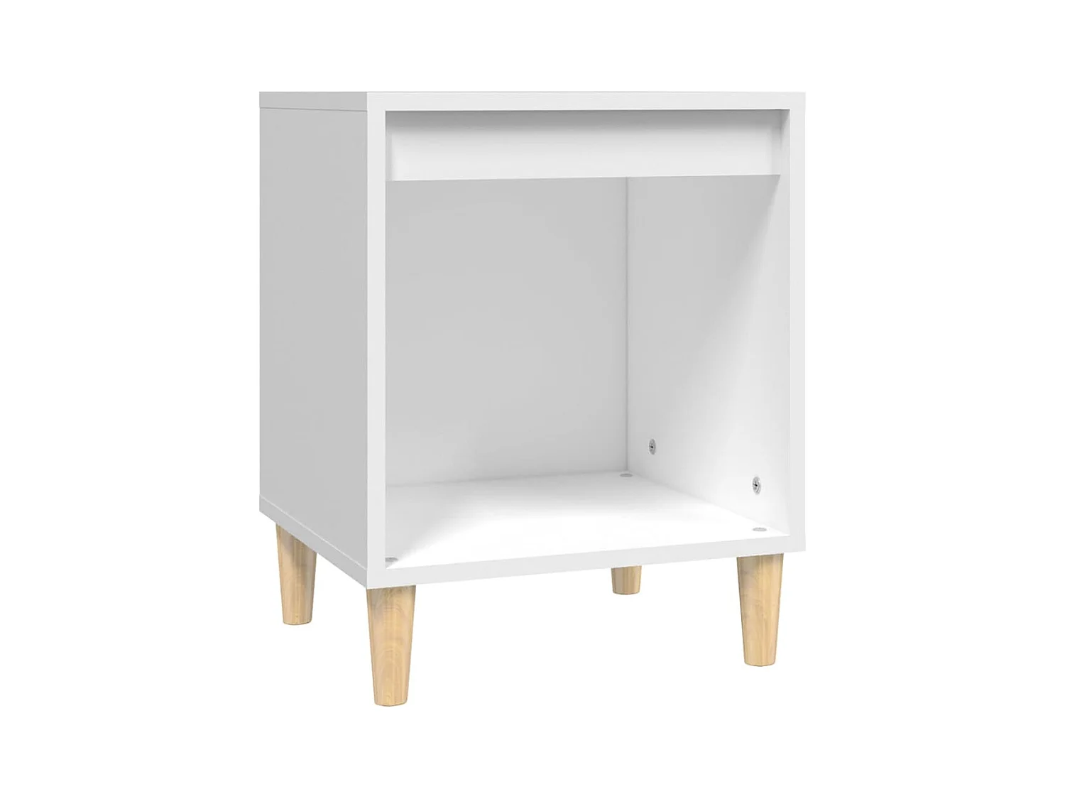 Villeneuve-la-Garenne  Table de chevet Blanc 40x35x50 cm Bois d’ingénierie