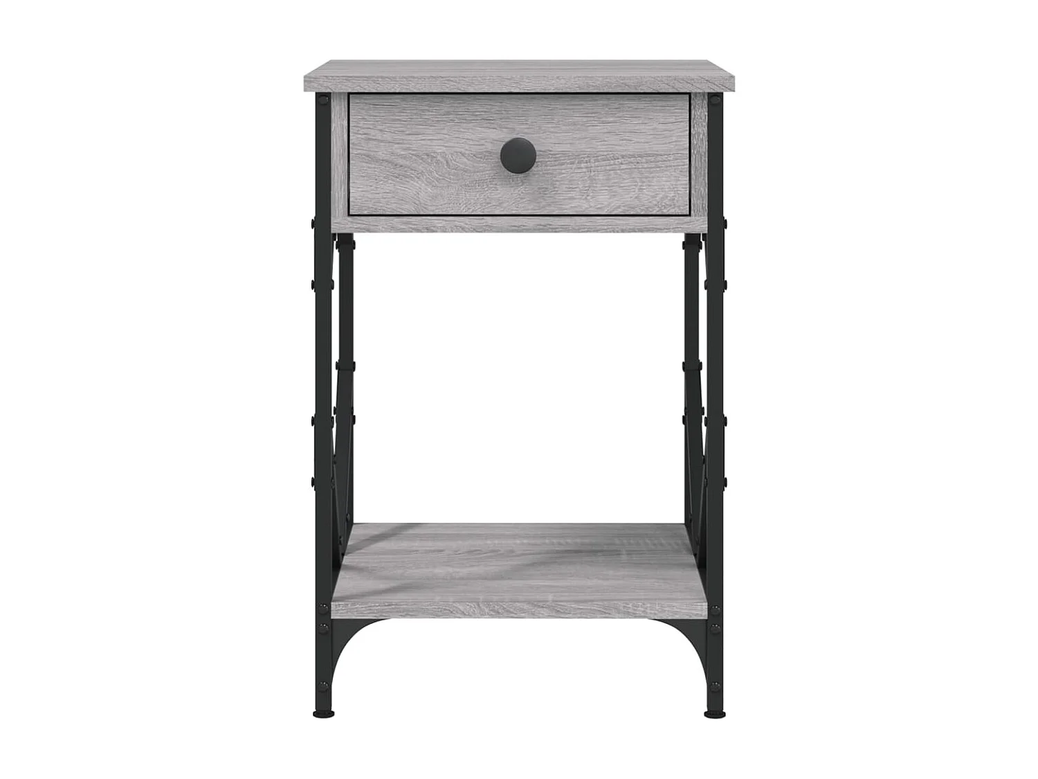 Elaya  Nachttisch Grau Sonoma 40x42x60 cm Holzwerkstoff