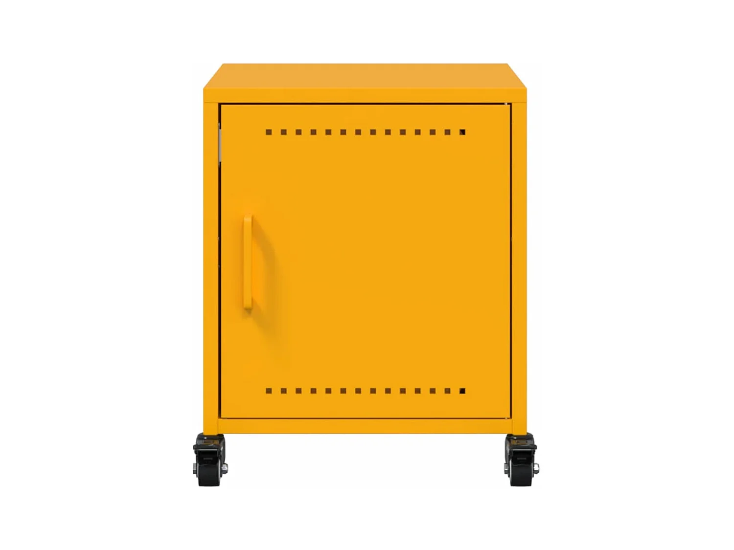 Crestline  Tables de chevet 2 pcs jaune moutarde 36x39x43,5 cm acier