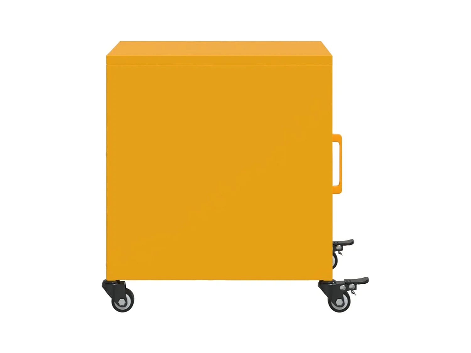 Crestline  Tables de chevet 2 pcs jaune moutarde 36x39x43,5 cm acier