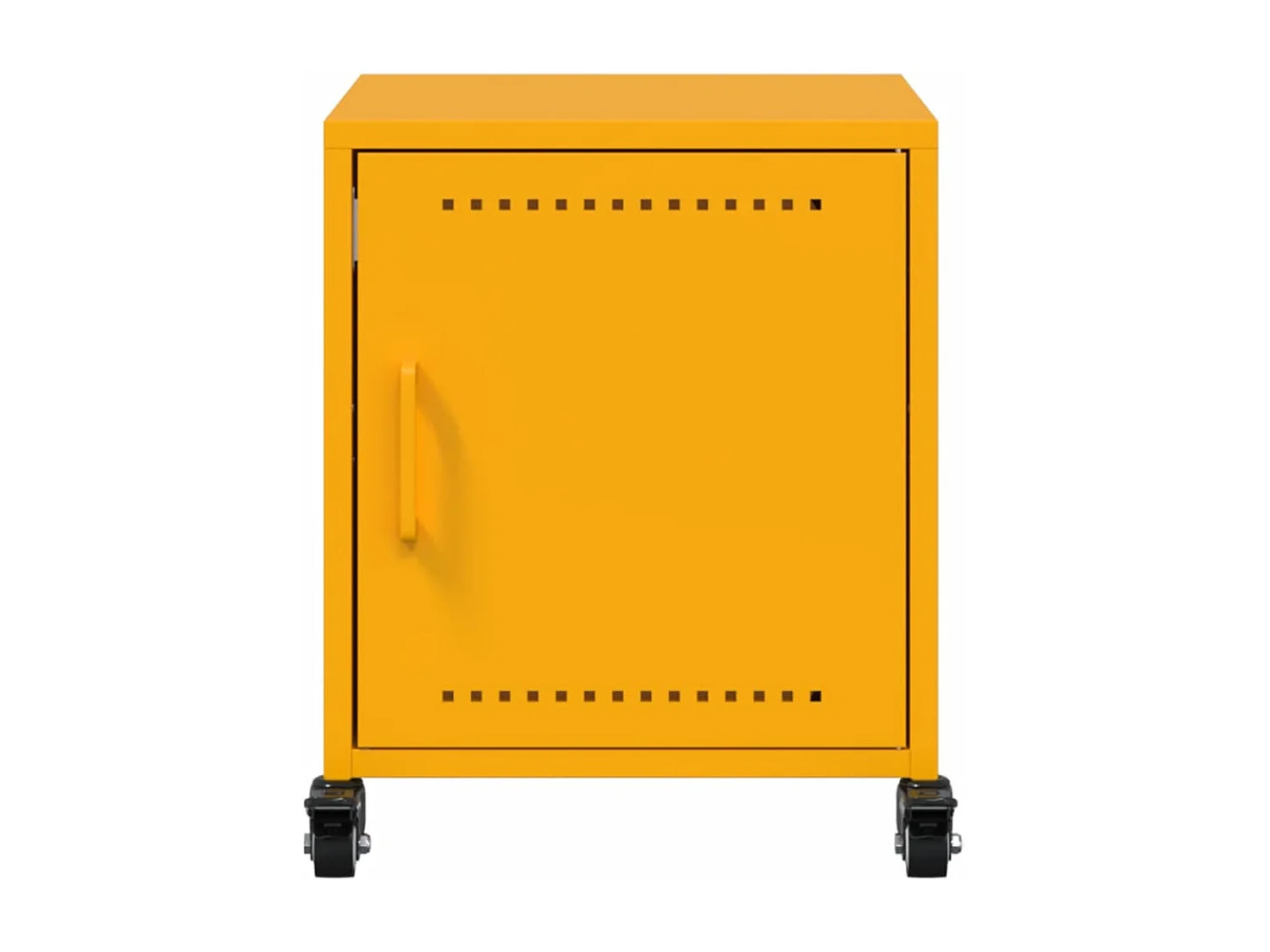 Crestline  Tables de chevet 2 pcs jaune moutarde 36x39x43,5 cm acier