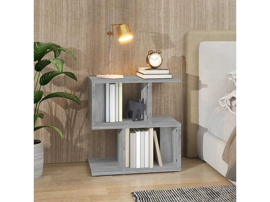 Kerwin  Table de chevet Sonoma gris 50x30x51,5 cm Bois d'ingénierie