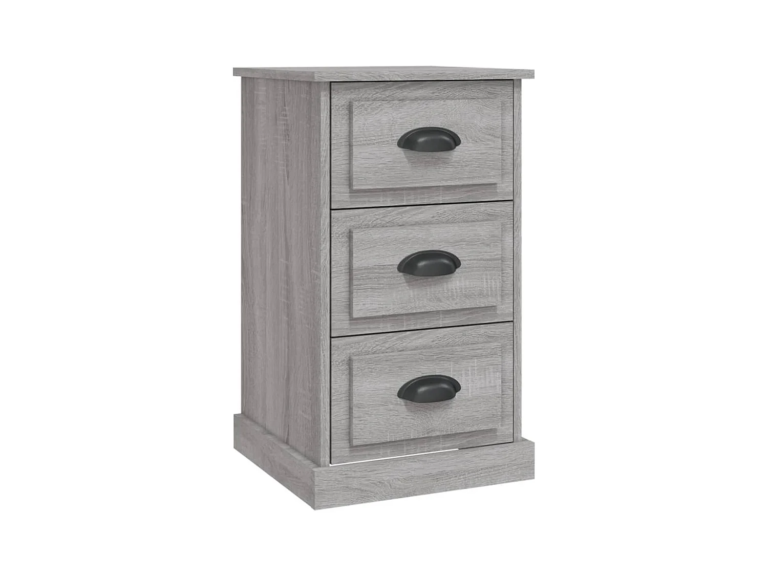 Inge  Table de chevet sonoma gris 39x39x67 cm bois d'ingénierie