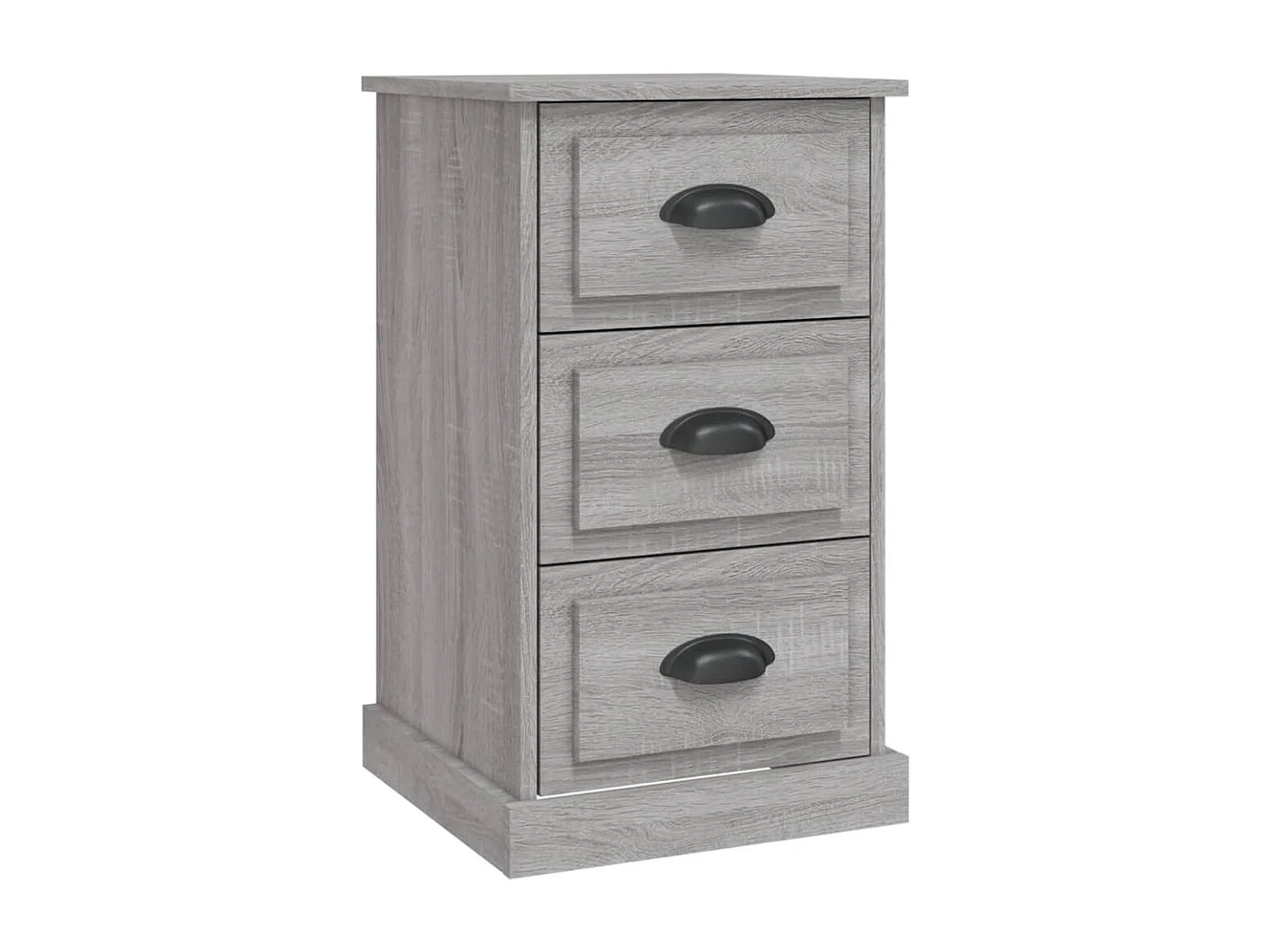 Inge  Table de chevet sonoma gris 39x39x67 cm bois d'ingénierie