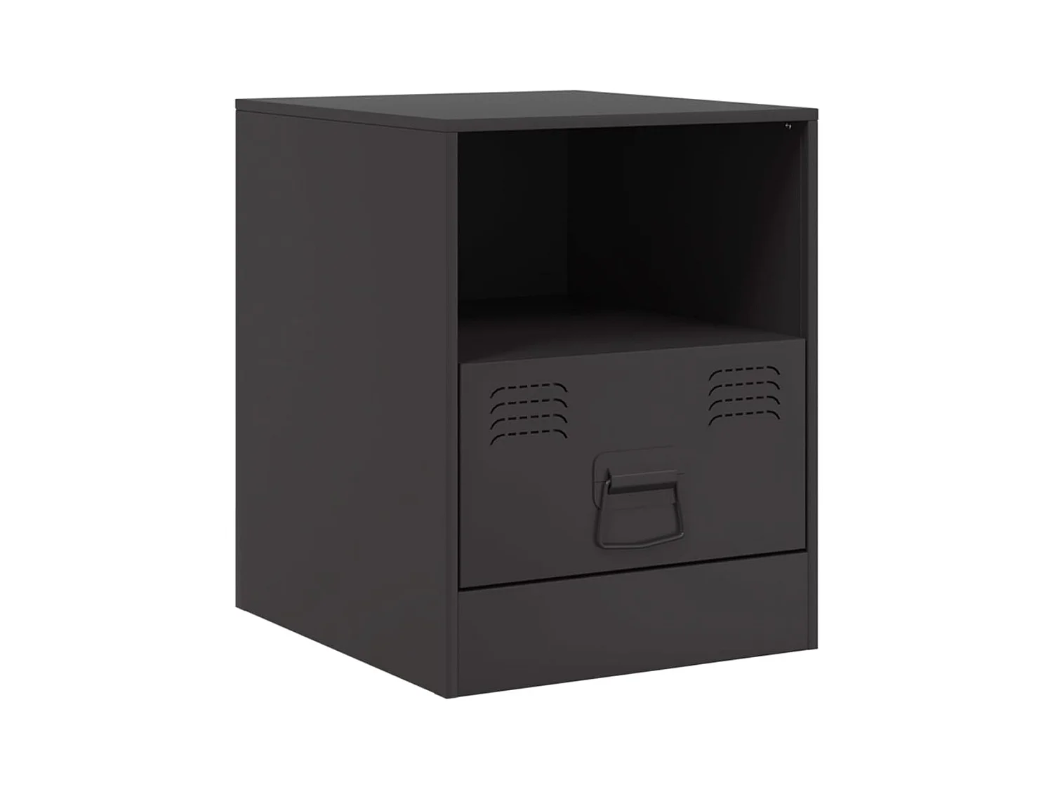 Elthor  Table de chevet noir 34,5x39x44 cm acier