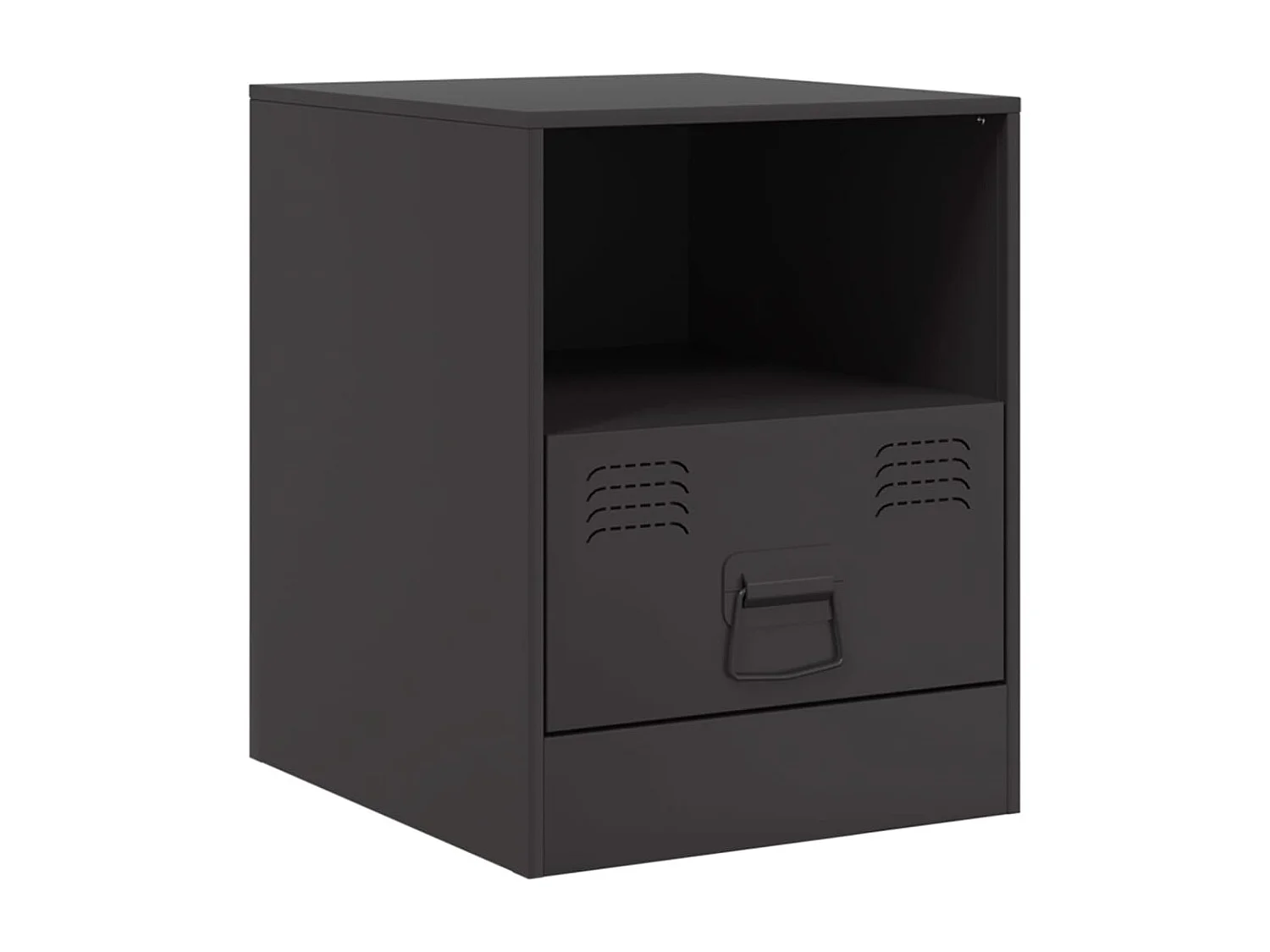 Elthor  Table de chevet noir 34,5x39x44 cm acier