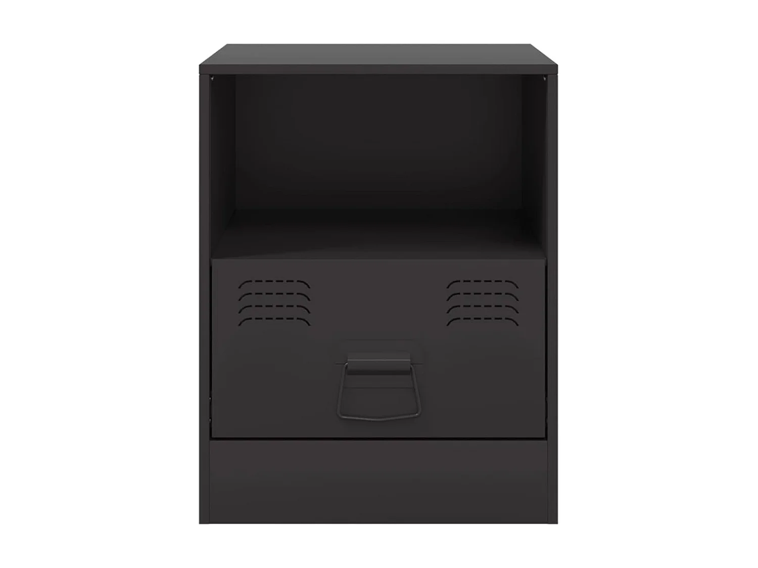 Elthor  Table de chevet noir 34,5x39x44 cm acier