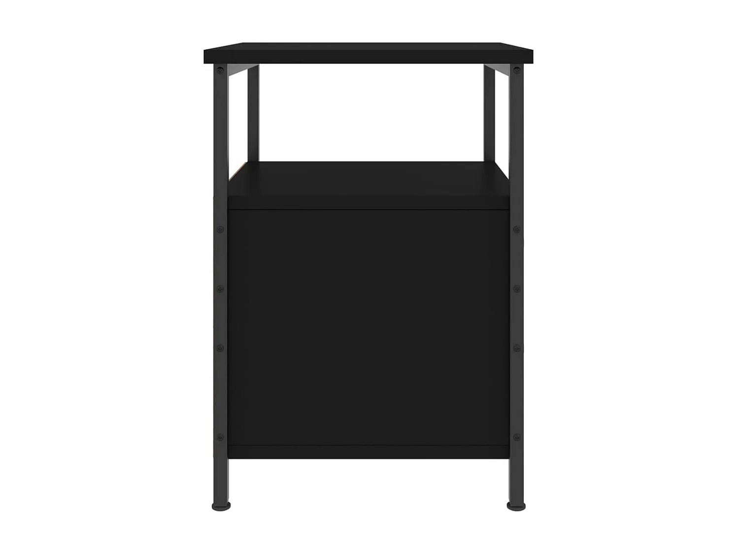 Winter Springs  Table de chevet noir 34x35,5x50 cm bois d’ingénierie