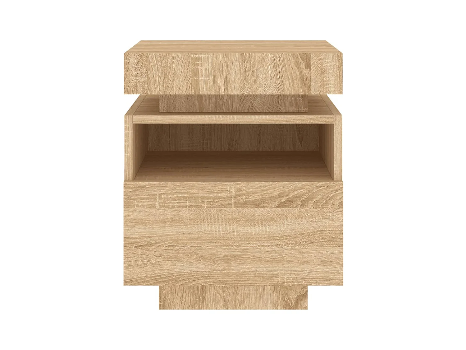 Josane  Armoire de chevet avec lumières LED chêne sonoma 40x39x48,5 cm