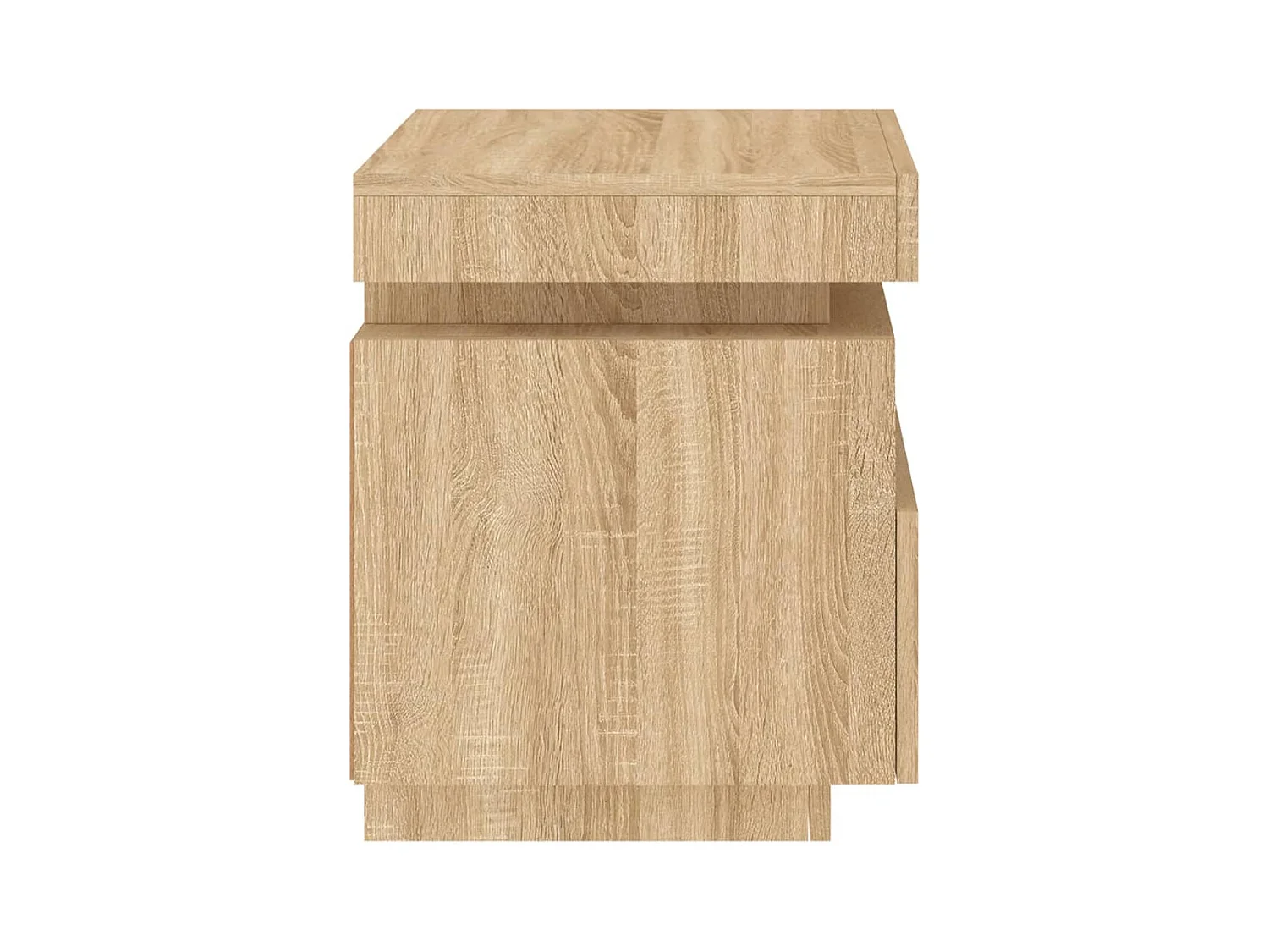 Josane  Armoire de chevet avec lumières LED chêne sonoma 40x39x48,5 cm