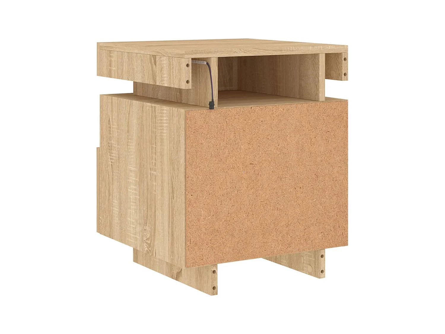 Josane  Armoire de chevet avec lumières LED chêne sonoma 40x39x48,5 cm