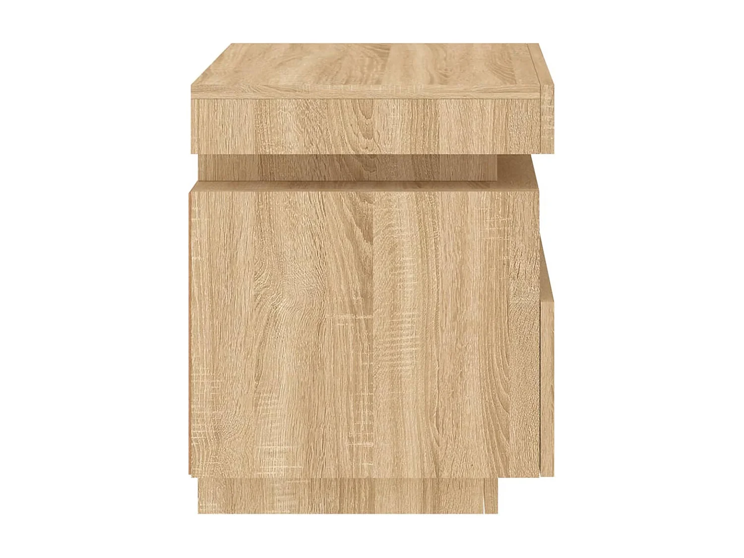Josane  Armoire de chevet avec lumières LED chêne sonoma 40x39x48,5 cm