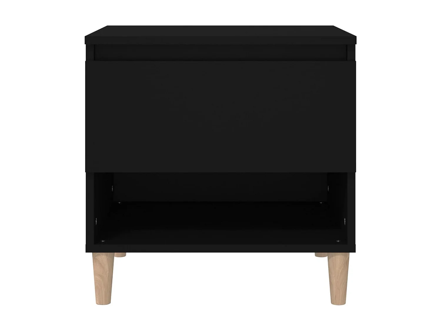 Galorn  Table de chevet Noir 50x46x50 cm Bois d’ingénierie