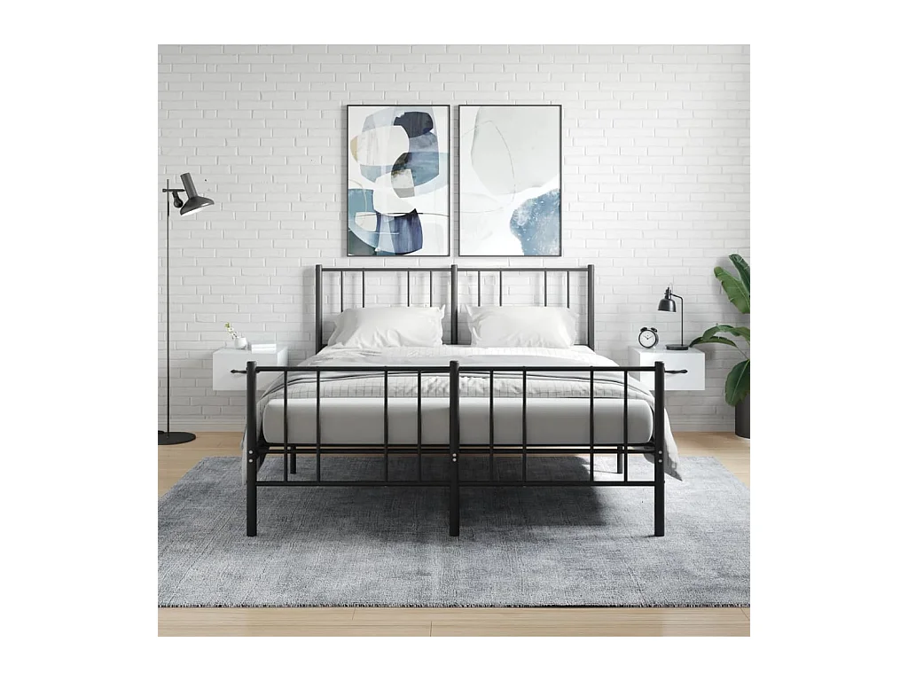 Carbon Hill  Tables de chevet murales 2 pcs blanc brillant 35x35x20 cm