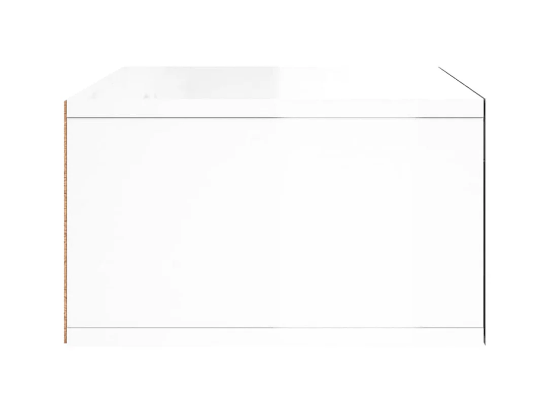 Carbon Hill  Tables de chevet murales 2 pcs blanc brillant 35x35x20 cm