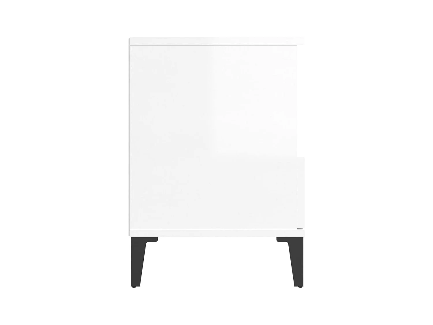 Centennial  Tables de chevet 2 pcs Blanc brillant 40x35x50 cm