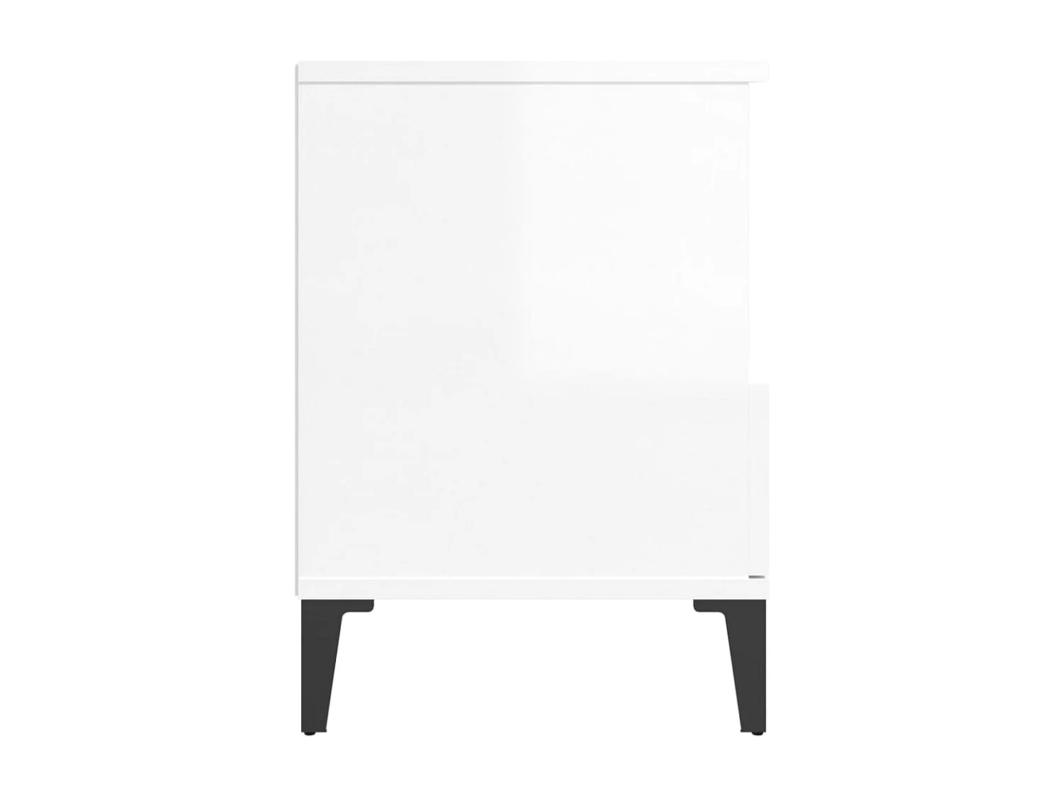 Centennial  Tables de chevet 2 pcs Blanc brillant 40x35x50 cm
