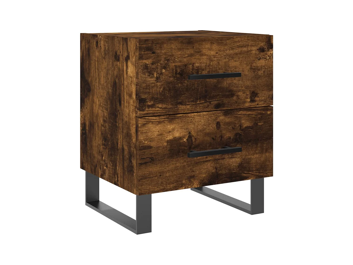 Cennet  Table de chevet chêne fumé 40x35x47,5 cm bois d’ingénierie
