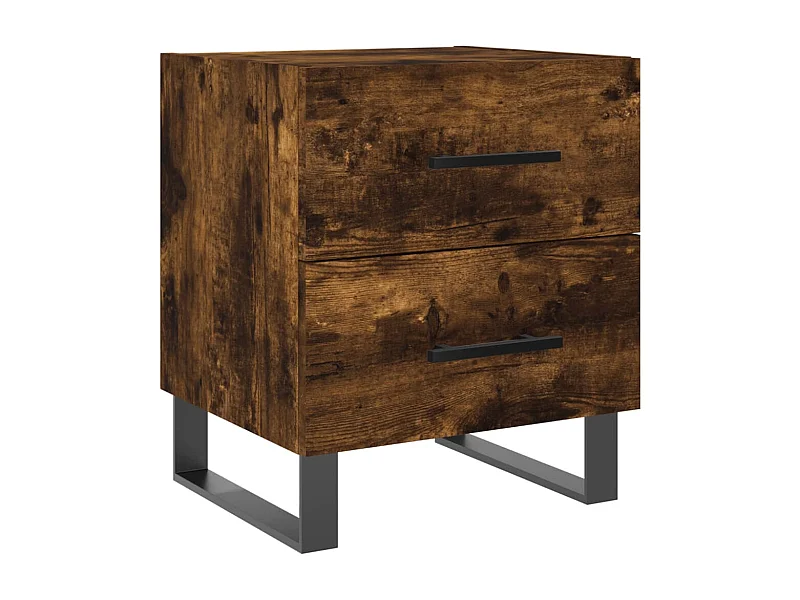 Cennet  Table de chevet chêne fumé 40x35x47,5 cm bois d’ingénierie