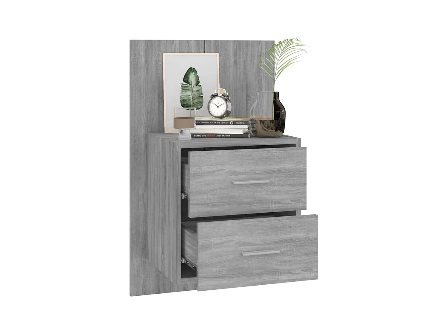 Gouda  Tables de chevet murales 2 pcs Sonoma gris