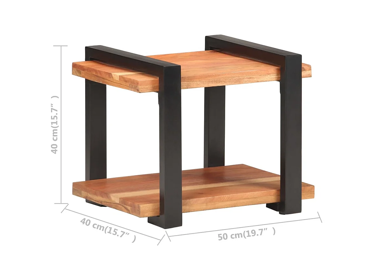Irmar  Table de chevet 50x40x40 cm Bois d'acacia massif