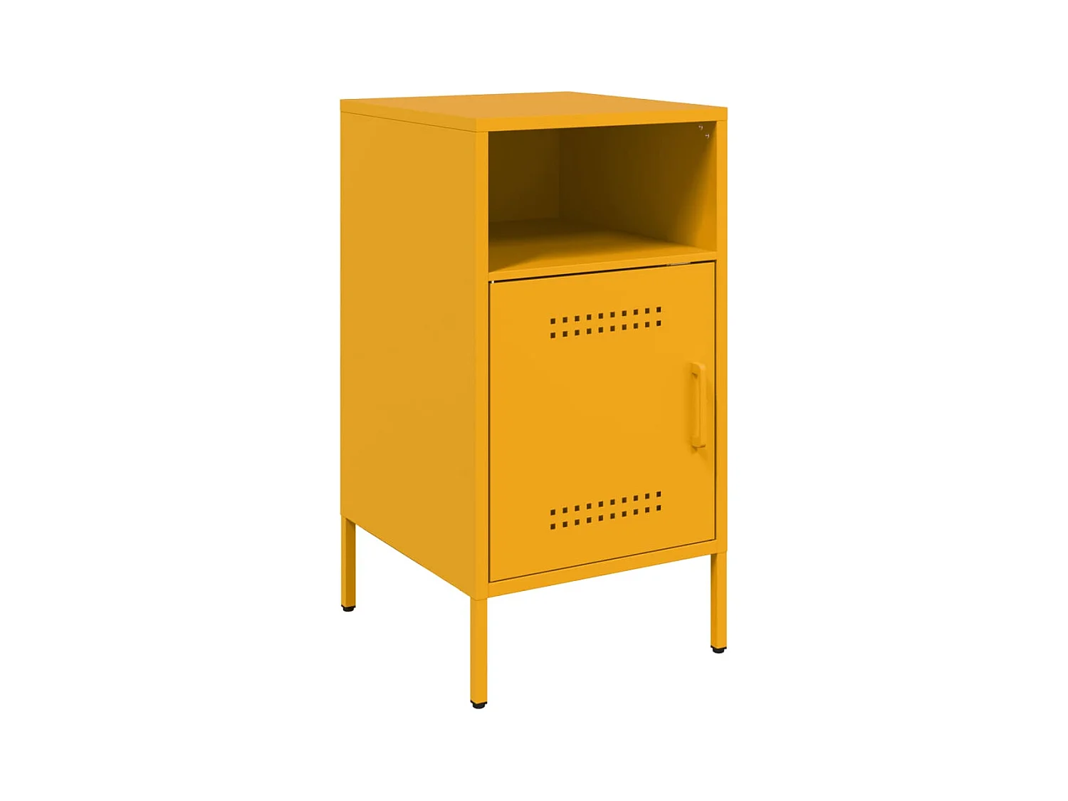 Channelview  Table de chevet jaune moutarde 36x39x68 cm acier
