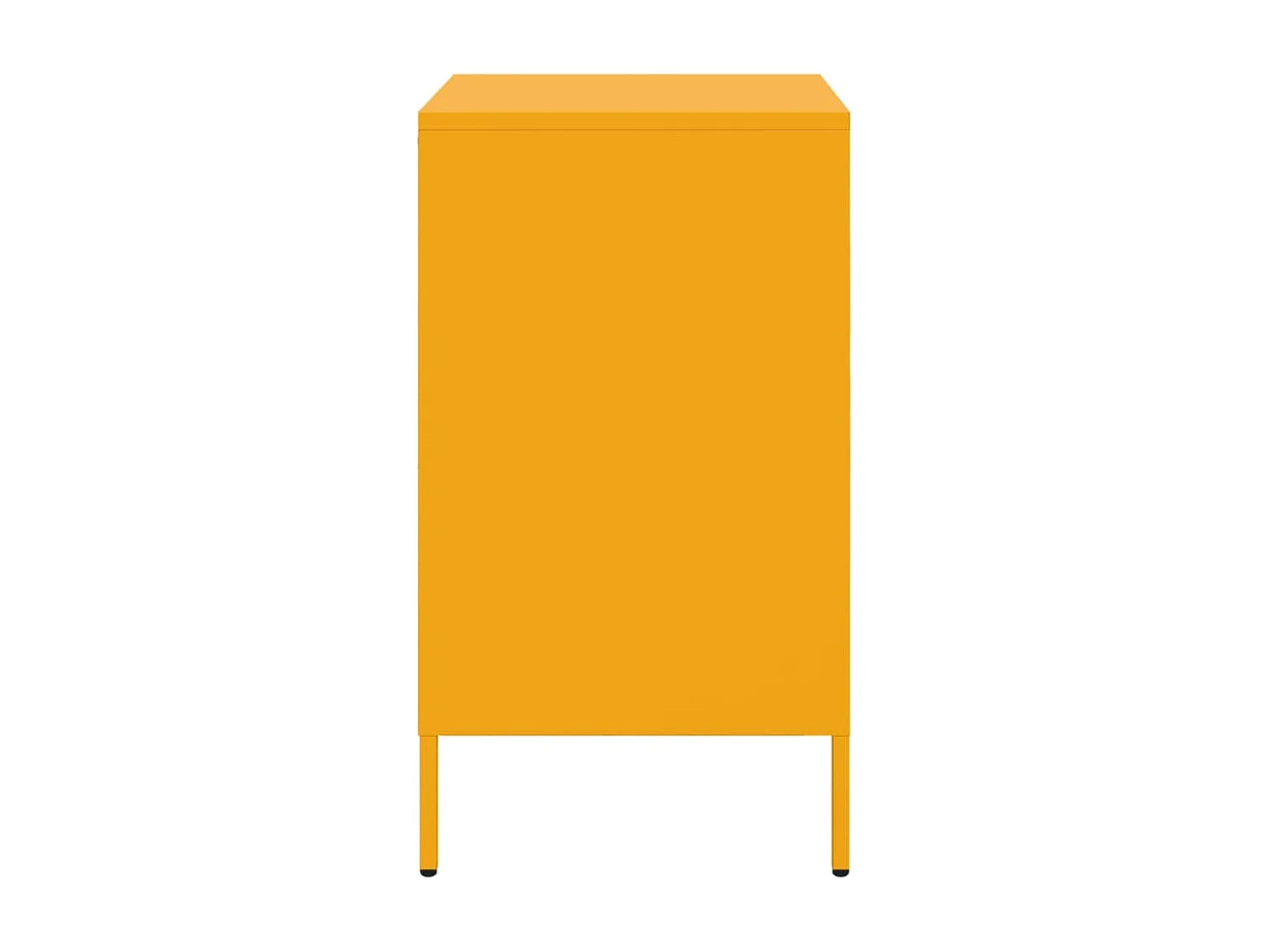 Channelview  Table de chevet jaune moutarde 36x39x68 cm acier