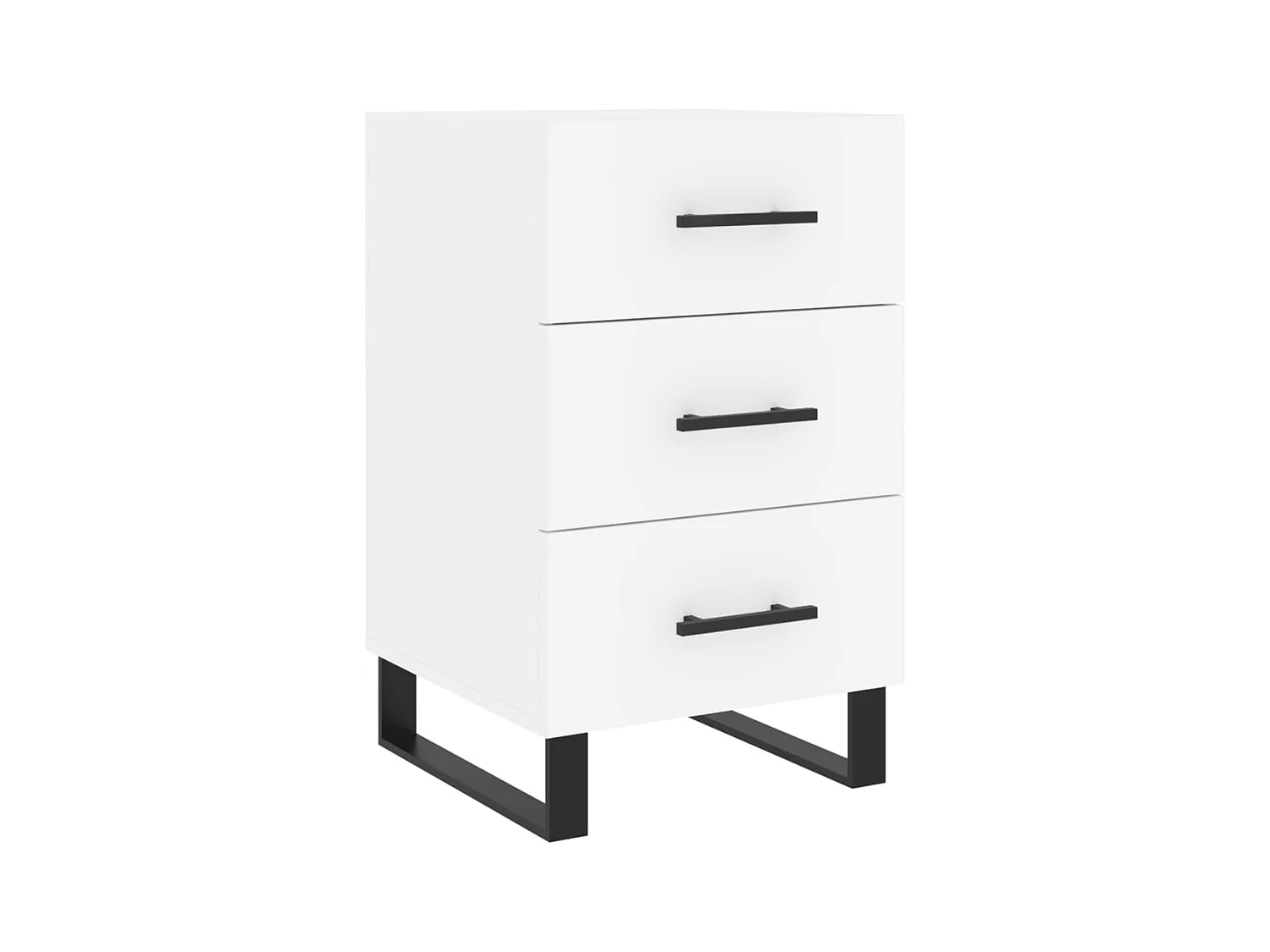 Eilven  Table de chevet blanc 40x40x66 cm bois d'ingénierie