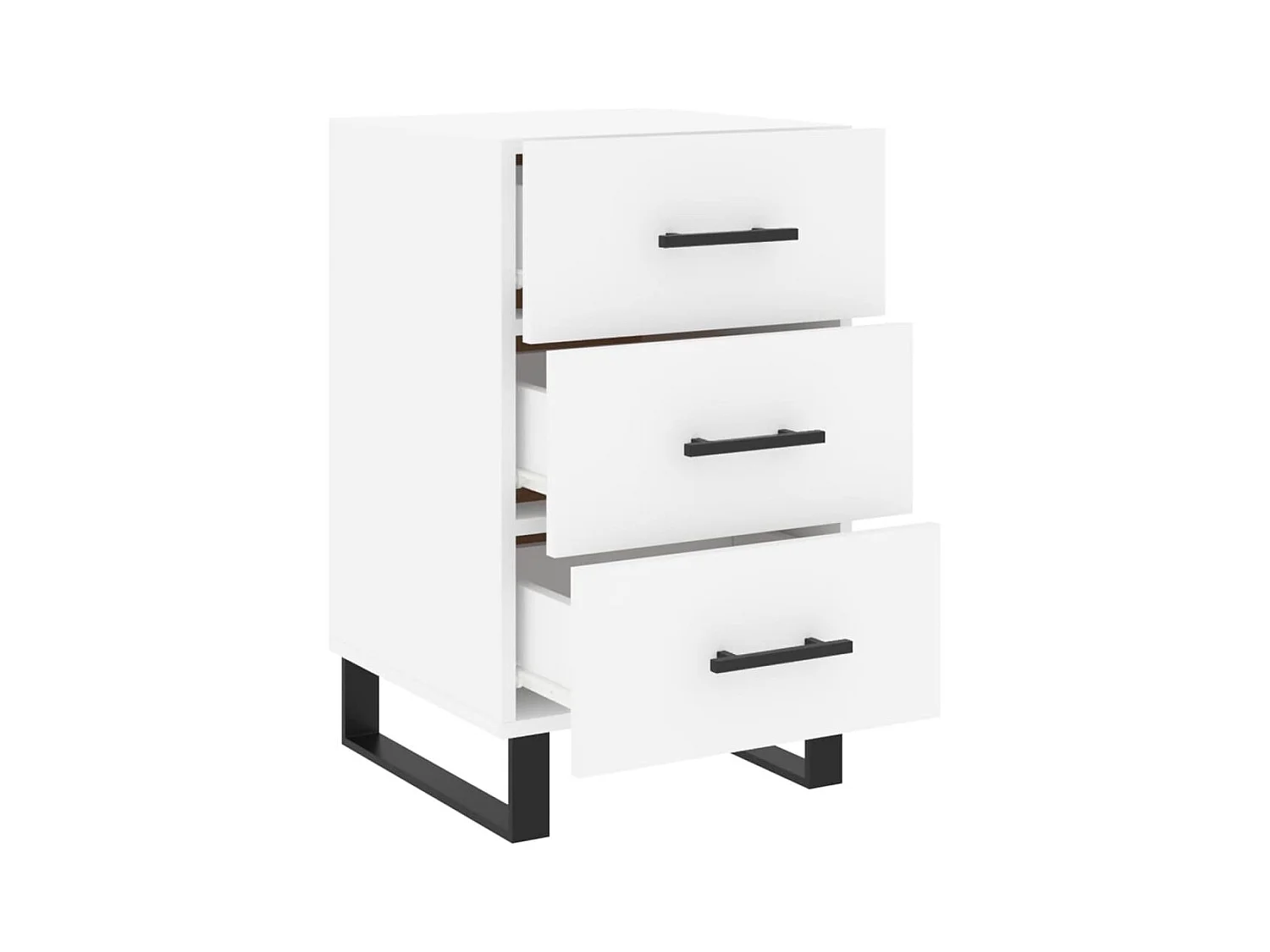 Eilven  Table de chevet blanc 40x40x66 cm bois d'ingénierie