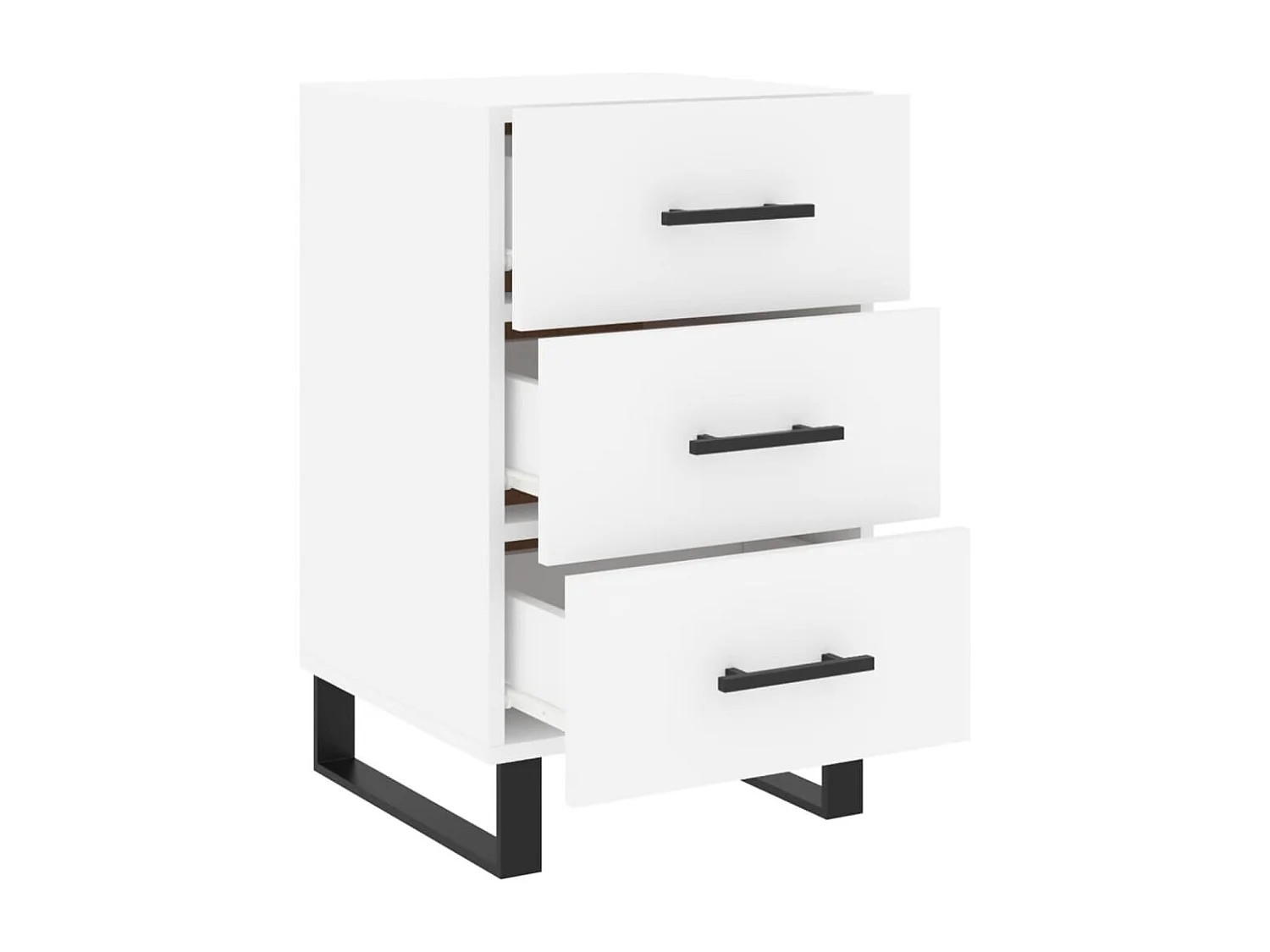 Eilven  Table de chevet blanc 40x40x66 cm bois d'ingénierie