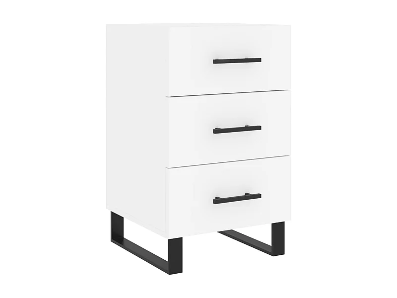 Eilven  Table de chevet blanc 40x40x66 cm bois d'ingénierie