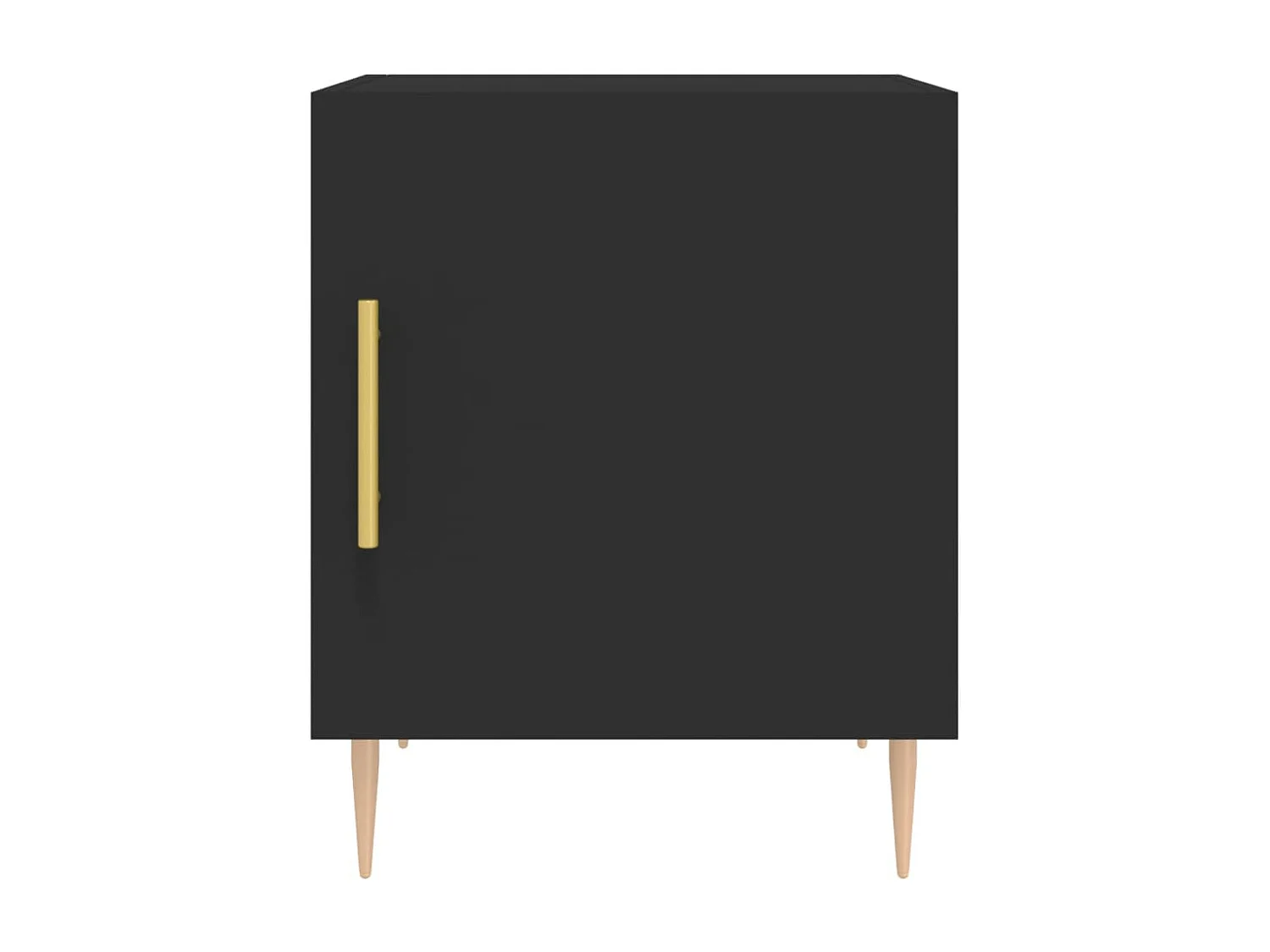 Omar  Table de chevet noir 40x40x50 cm bois d’ingénierie