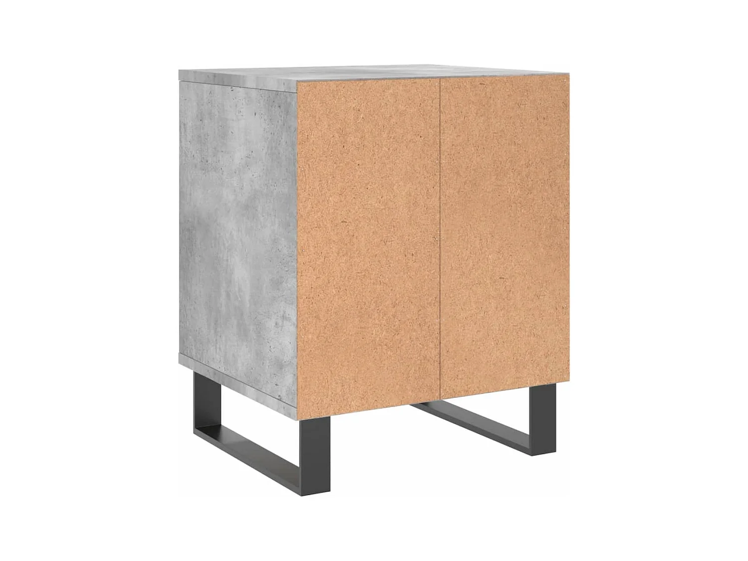 Orlando  Tables de chevet 2 pcs gris béton 40x35x50 cm bois d’ingénierie