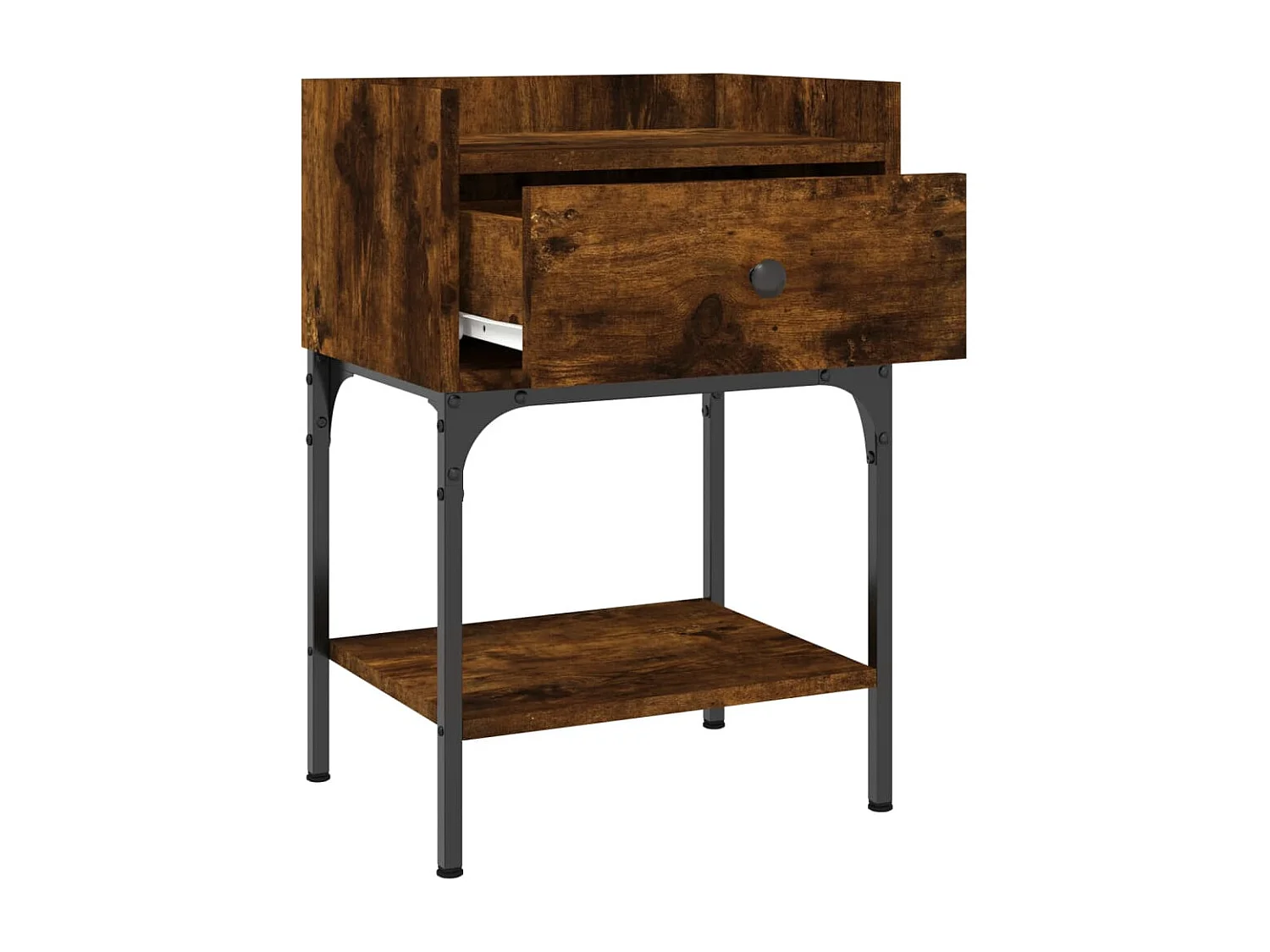 Charlie  Table de chevet chêne fumé 40,5x31x60 cm bois d'ingénierie